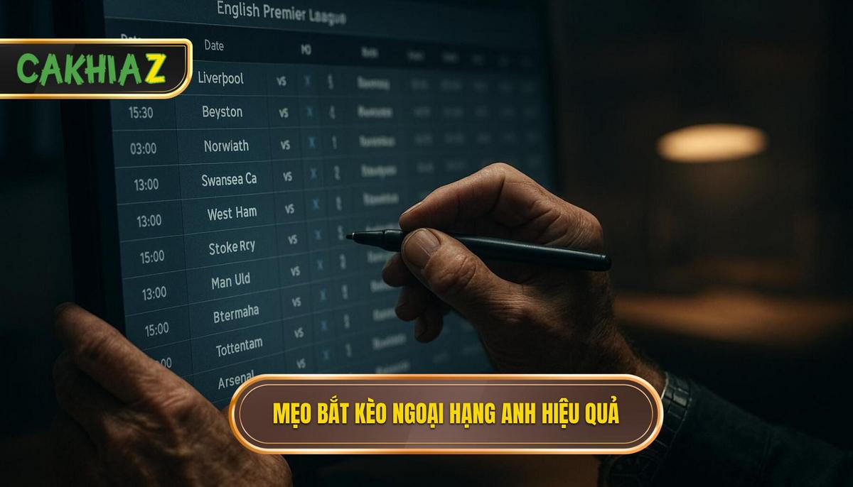 Mẹo bắt kèo Ngoại Hạng Anh thông qua biến động tỷ lệ kèo nhà cái